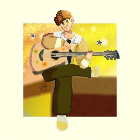 Mark em TOONublio tocando violão